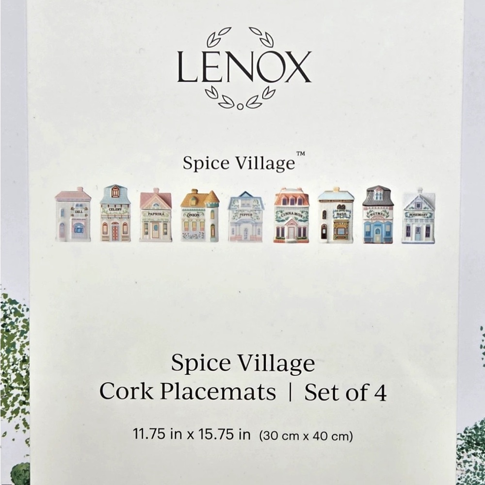 Rare Lenox Spice Village placemats set of 4 - Picture 5 of 10